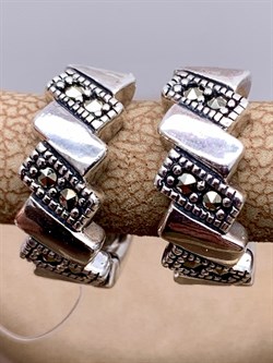 *Серьги Конго Марказит арт. HE1497-907 вес 5,22 г - фото 296102 *Серьги Конго Марказит арт. HE1497-907 вес 5,22 г - фото 296102