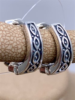 *Серьги Конго Марказит арт. HE1497-907 вес 5,22 г - фото 296110 *Серьги Конго Марказит арт. HE1497-907 вес 5,22 г - фото 296110