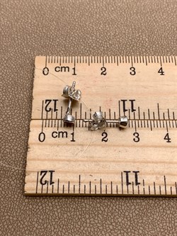 *Серьги Пусеты Корунд Рубин арт. HE1494-669 вес 1 г - фото 296112