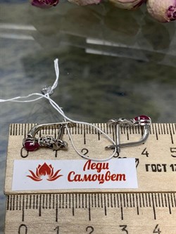 *Серьги Рубин арт. 3987012361-11-283 Вес 2,19 г - фото 296149