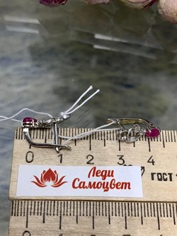 *Серьги Рубин арт. 3987012361-11-283 Вес 2,19 г - фото 296150