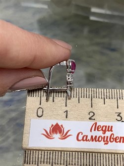 *Серьги Рубин арт. 3987012361-11-283 Вес 2,19 г - фото 296152