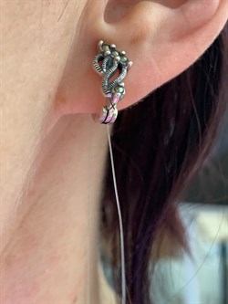 *Серьги Марказит арт. HE0447-249 Вес 3,44 г - фото 296193 *Серьги Марказит арт. HE0447-249 Вес 3,44 г - фото 296193