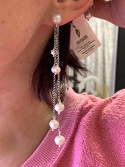 *Серьги Микс Марказит Жемчуг арт. HE1533-116 вес 9,68 г - фото 296203 *Серьги Микс Марказит Жемчуг арт. HE1533-116 вес 9,68 г - фото 296203