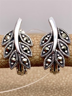 *Серьги Марказит арт. HE1621-822 вес 2,84 г - фото 296221