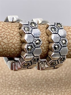 *Серьги Соты Конго Марказит арт. HE1498-195 Вес 5,42 г - фото 296248 *Серьги Соты Конго Марказит арт. HE1498-195 Вес 5,42 г - фото 296248