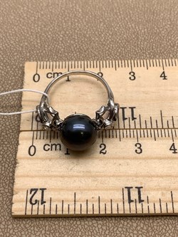 *Кольцо р.17,5 Черный Жемчуг д.10,5*11мм арт. 1.0995.0.b-144 Вес 3,86 г - фото 296488 *Кольцо р.17,5 Черный Жемчуг д.10,5*11мм арт. 1.0995.0.b-144 Вес 3,86 г - фото 296488