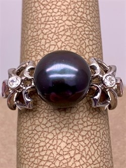 *Кольцо р.17,5 Черный Жемчуг д.10,5*11мм арт. 1.0995.0.b-144 Вес 3,86 г - фото 296491 *Кольцо р.17,5 Черный Жемчуг д.10,5*11мм арт. 1.0995.0.b-144 Вес 3,86 г - фото 296491