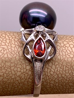 *Кольцо р.17,5 Черный Жемчуг д.10,5*11мм арт. 1.0995.0.b-144 Вес 3,86 г - фото 296492 *Кольцо р.17,5 Черный Жемчуг д.10,5*11мм арт. 1.0995.0.b-144 Вес 3,86 г - фото 296492