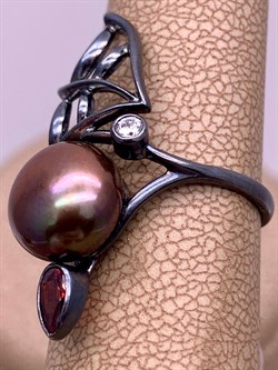 *Кольцо р.17 Шоколадный Жемчуг д.10*10,5мм арт. 1.0999.0.b-241 Вес 3,19 г - фото 296507 *Кольцо р.17 Шоколадный Жемчуг д.10*10,5мм арт. 1.0999.0.b-241 Вес 3,19 г - фото 296507