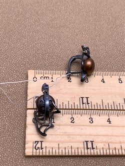 *Серьги Шоколадный Жемчуг д.10*10,5мм арт. 2.0999.0.b-582 Вес 6,18 г - фото 296512 *Серьги Шоколадный Жемчуг д.10*10,5мм арт. 2.0999.0.b-582 Вес 6,18 г - фото 296512