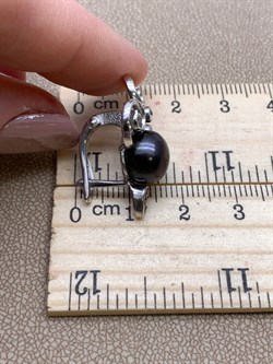 *Серьги Черный Жемчуг д.9,5*10мм арт. 2.0998.0.b-230 Вес 6,88 г - фото 296826 *Серьги Черный Жемчуг д.9,5*10мм арт. 2.0998.0.b-230 Вес 6,88 г - фото 296826