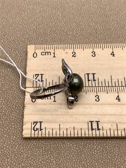 *Кольцо р.16,5 Черный Жемчуг д.10*10,5мм арт. 1.0993.0.b-202 Вес 3,22 г - фото 296833 *Кольцо р.16,5 Черный Жемчуг д.10*10,5мм арт. 1.0993.0.b-202 Вес 3,22 г - фото 296833