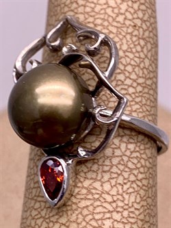 *Кольцо р.16,5 Черный Жемчуг д.10*10,5мм арт. 1.0993.0.b-202 Вес 3,22 г - фото 296838 *Кольцо р.16,5 Черный Жемчуг д.10*10,5мм арт. 1.0993.0.b-202 Вес 3,22 г - фото 296838