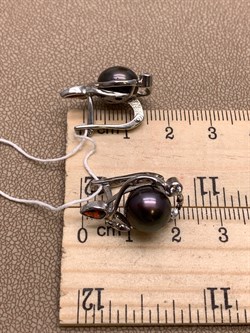 *Серьги Шоколадный Жемчуг д.9,5*10мм арт. 2.0997.0.b-691 Вес 6,04 г - фото 296842 *Серьги Шоколадный Жемчуг д.9,5*10мм арт. 2.0997.0.b-691 Вес 6,04 г - фото 296842