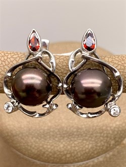 *Серьги Шоколадный Жемчуг д.9,5*10мм арт. 2.0997.0.b-691 Вес 6,04 г - фото 296846 *Серьги Шоколадный Жемчуг д.9,5*10мм арт. 2.0997.0.b-691 Вес 6,04 г - фото 296846