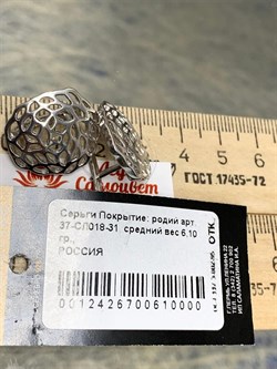 *Серьги Elements арт. 37-СЛ018-31-1 Вес 6,10 г - фото 296894 *Серьги Elements арт. 37-СЛ018-31-1 Вес 6,10 г - фото 296894