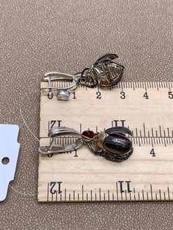 *Серьги Жуки Коньячный Янтарь арт. 65020200095-394 Вес 8,86 г - фото 297089 *Серьги Жуки Коньячный Янтарь арт. 65020200095-394 Вес 8,86 г - фото 297089