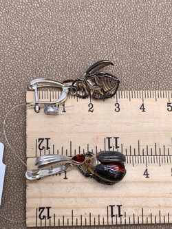 *Серьги Жуки Коньячный Янтарь арт. 65020200095-394 Вес 8,86 г - фото 297090 *Серьги Жуки Коньячный Янтарь арт. 65020200095-394 Вес 8,86 г - фото 297090