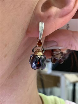 *Серьги Жуки Коньячный Янтарь арт. 65020200095-394 Вес 8,86 г - фото 297092 *Серьги Жуки Коньячный Янтарь арт. 65020200095-394 Вес 8,86 г - фото 297092