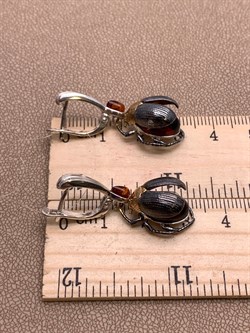 *Серьги Жуки Коньячный Янтарь арт. 65020200095-424 Вес 8,91 г - фото 297141 *Серьги Жуки Коньячный Янтарь арт. 65020200095-424 Вес 8,91 г - фото 297141