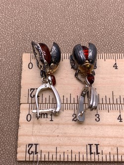 *Серьги Жуки Коньячный Янтарь арт. 65020200095-424 Вес 8,91 г - фото 297142 *Серьги Жуки Коньячный Янтарь арт. 65020200095-424 Вес 8,91 г - фото 297142