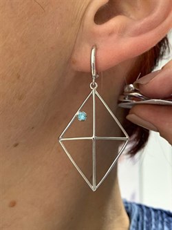*Серьги Голубой Фианит арт. 37-СЛ966-06-430/26 Вес 5,2 г - фото 297156 *Серьги Голубой Фианит арт. 37-СЛ966-06-430/26 Вес 5,2 г - фото 297156