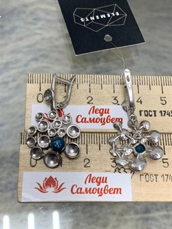 *Серьги Elements Голубой Апатит арт. 37-СЛ036-31-579-8000 Вес 7,18 г - фото 297311 *Серьги Elements Голубой Апатит арт. 37-СЛ036-31-579-8000 Вес 7,18 г - фото 297311