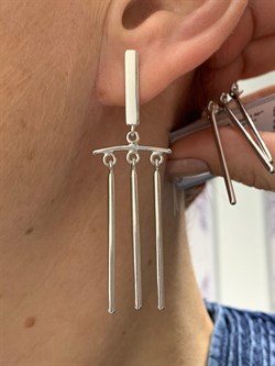 *Серьги арт. ЛС37-СЛ025/1-14-000 Вес 9,15 г - фото 297368 *Серьги арт. ЛС37-СЛ025/1-14-000 Вес 9,15 г - фото 297368