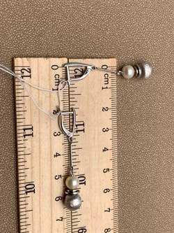 *Серьги Белый Жемчуг цв Белое арт. 02-0001-00-301-1120-31-254 Вес 4,86 г - фото 298058 *Серьги Белый Жемчуг цв Белое арт. 02-0001-00-301-1120-31-254 Вес 4,86 г - фото 298058