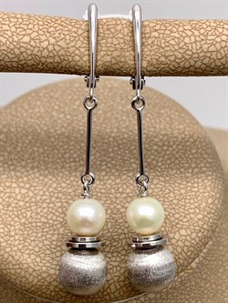 *Серьги Белый Жемчуг цв Белое арт. 02-0001-00-301-1120-31-254 Вес 4,86 г - фото 298060 *Серьги Белый Жемчуг цв Белое арт. 02-0001-00-301-1120-31-254 Вес 4,86 г - фото 298060