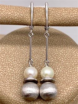 *Серьги Белый Жемчуг цв Белое арт. 02-0001-00-301-1120-31-254 Вес 4,86 г - фото 298062 *Серьги Белый Жемчуг цв Белое арт. 02-0001-00-301-1120-31-254 Вес 4,86 г - фото 298062