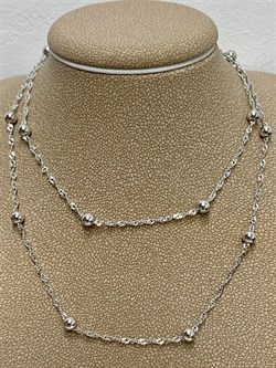 *Цепь р.40-45 д.025 Перлина Сингапур арт. 161163R025L40-930 Вес 3,38 г - фото 298307 *Цепь р.40-45 д.025 Перлина Сингапур арт. 161163R025L40-930 Вес 3,38 г - фото 298307