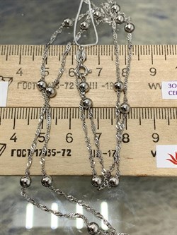 *Цепь р.150 д.025 Перлина Сингапур арт. 1611R025L150-947 Вес 10,63 г - фото 298331