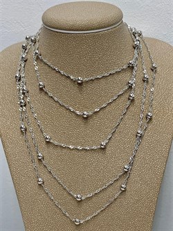 *Цепь р.120 д.025 Перлина Сингапур арт. 1611R025L120-916 Вес 8,53 г - фото 298342