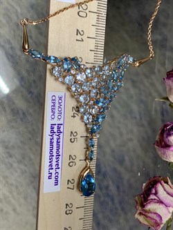 *Колье р.40 Голубой Топаз цв Красное арт. 06-1-054-25-680 вес 9,41 г - фото 29879 *Колье р.40 Голубой Топаз цв Красное арт. 06-1-054-25-680 вес 9,41 г - фото 29879