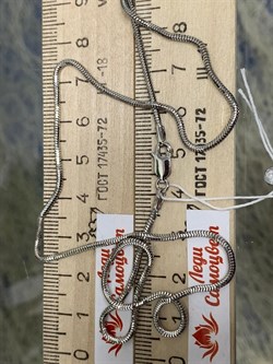 *Цепь р.80 Змейка арт. 2108R120L80-168 (Вес 4,64 г) - фото 300345 *Цепь р.80 Змейка арт. 2108R120L80-168 (Вес 4,64 г) - фото 300345