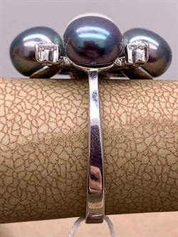 *Кольцо р.19 Жемчуг Микс д.7*7,5мм арт. 1.0106.0.b-193 Вес 5,21 г - фото 301118