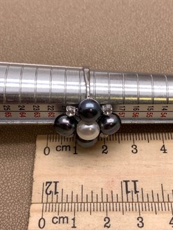 *Кольцо р.19 Жемчуг Микс д.7*7,5мм арт. 1.0106.0.b-193 Вес 5,21 г - фото 301121