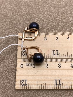 *Серьги Черный Жемчуг д. 9-9,5 цв Красное арт. 2.0051.0.b-294 Вес 4,76 г - фото 301343 *Серьги Черный Жемчуг д. 9-9,5 цв Красное арт. 2.0051.0.b-294 Вес 4,76 г - фото 301343