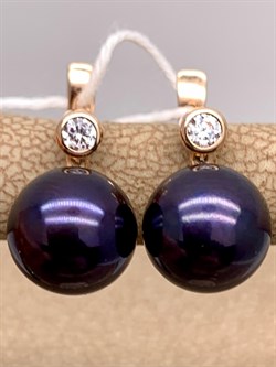 *Серьги Черный Жемчуг д. 9-9,5 цв Красное арт. 2.0051.0.b-294 Вес 4,76 г - фото 301346 *Серьги Черный Жемчуг д. 9-9,5 цв Красное арт. 2.0051.0.b-294 Вес 4,76 г - фото 301346