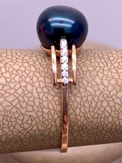 *Кольцо р.18 Черный Жемчуг д. 9-9,5 цв Красное арт. 1.0239.0.b-801 Вес 2,6 г - фото 301354 *Кольцо р.18 Черный Жемчуг д. 9-9,5 цв Красное арт. 1.0239.0.b-801 Вес 2,6 г - фото 301354