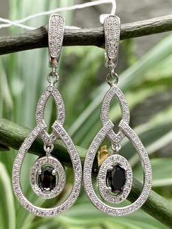 *Серьги Фианит Микс Микро Вставки арт. 4850R65153Wer-493 Вес 7,5 г - фото 301378