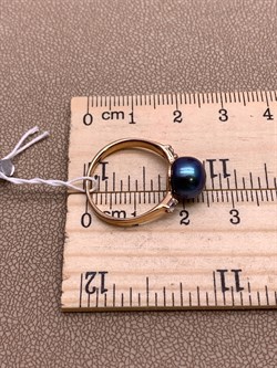 *Кольцо р.17 Черный Жемчуг д.8,5-9 цв Красное арт. 1.0841.0.b-995 Вес 2,67 г - фото 301396