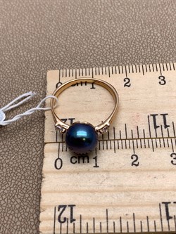 *Кольцо р.17 Черный Жемчуг д.8,5-9 цв Красное арт. 1.0841.0.b-995 Вес 2,67 г - фото 301397