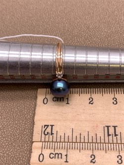 *Кольцо р.17 Черный Жемчуг д.8,5-9 цв Красное арт. 1.0841.0.b-995 Вес 2,67 г - фото 301403