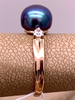 *Кольцо р.17 Черный Жемчуг д.8,5-9 цв Красное арт. 1.0841.0.b-995 Вес 2,67 г - фото 301404