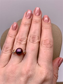 *Кольцо р.16 Шоколадный Жемчуг д.9-9,5 цв Красное арт. 1.0243.0.b-259 Вес 2,87 г - фото 301466 *Кольцо р.16 Шоколадный Жемчуг д.9-9,5 цв Красное арт. 1.0243.0.b-259 Вес 2,87 г - фото 301466