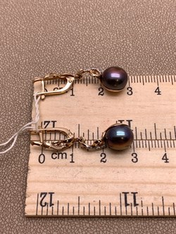 *Серьги Шоколадный Жемчуг д.9-9,5 цв Красное арт. 2.0243.2.b-327 Вес 5,05 г - фото 301473 *Серьги Шоколадный Жемчуг д.9-9,5 цв Красное арт. 2.0243.2.b-327 Вес 5,05 г - фото 301473