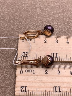 *Серьги Шоколадный Жемчуг д.9,5-10 цв Красное арт. 2.0559.0.d-880 Вес 5,9 г - фото 301483 *Серьги Шоколадный Жемчуг д.9,5-10 цв Красное арт. 2.0559.0.d-880 Вес 5,9 г - фото 301483